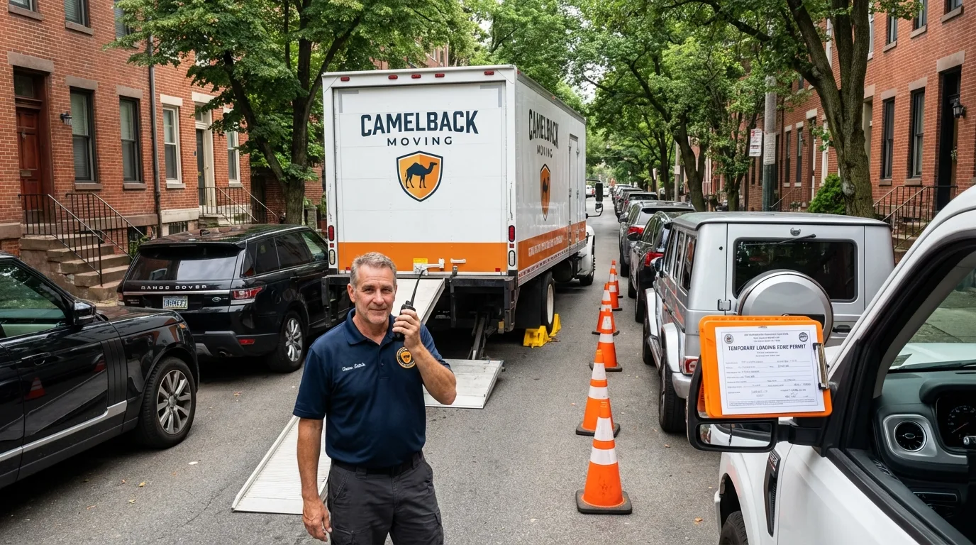 City street loading permit setup in Harrington Park, NJ